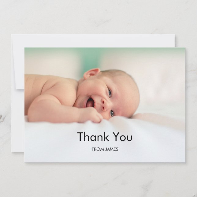 Peek a boo hello little you birth cute and funny thank you card (Front)
