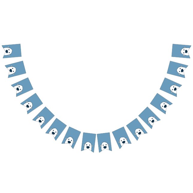 Peek-a-boo Hiding Polar Bear Party Banner (All)