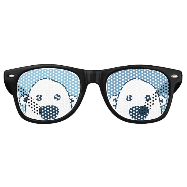 Peek-a-boo Hiding Polar Bear Party Glasses (Front)