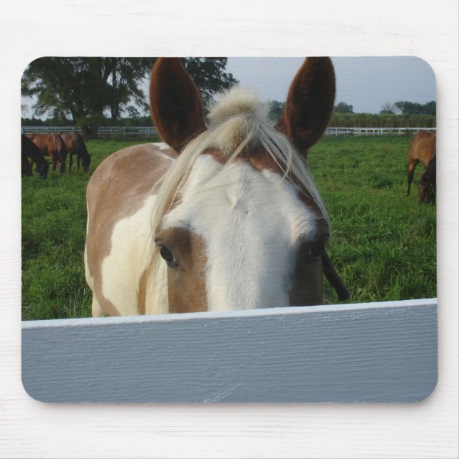Peek a Boo Horse Mouse Pad (Front)
