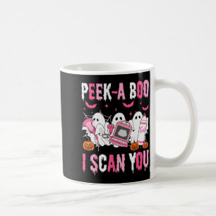 Peek A Boo I Scan You Spooky Sonographer Ultrasoun Coffee Mug