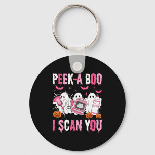 Peek A Boo I Scan You Spooky Sonographer Ultrasoun Keychain