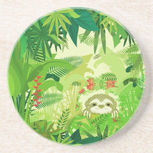 Peek a Boo Jungle Sloth Coaster