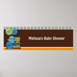 Peek a Boo MONSTERS Baby Shower Banner PABC #2 WB Poster