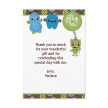 Peek a Boo MONSTERS Thank You 3.5"x5" PABC (FLAT)