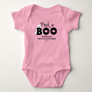 Peek A Boo Personalized Baby's 1st Halloween Baby Bodysuit