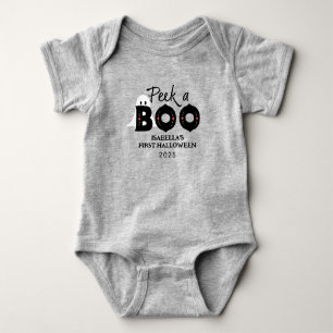 Peek A Boo Personalized Baby's 1st Halloween Baby Bodysuit