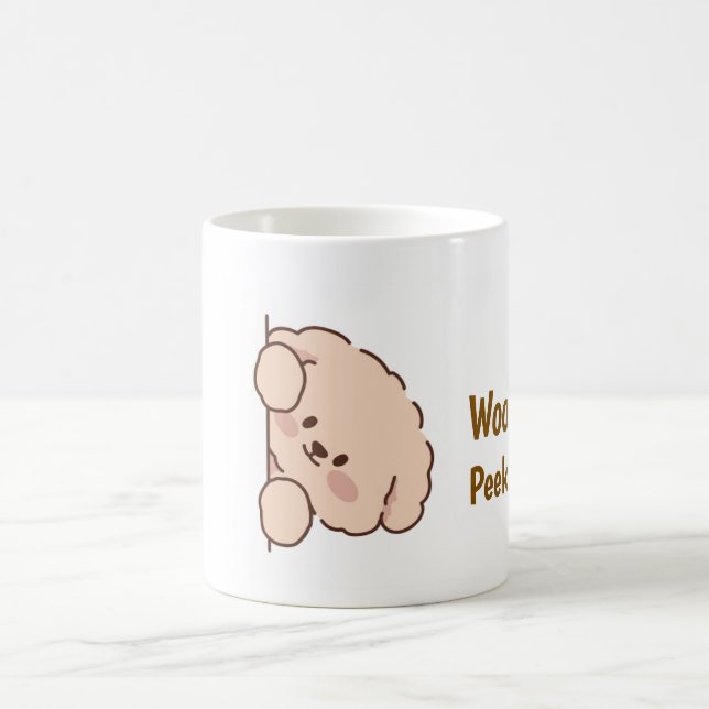Peek-a-boo - Puppy Coffee Mug (Center)