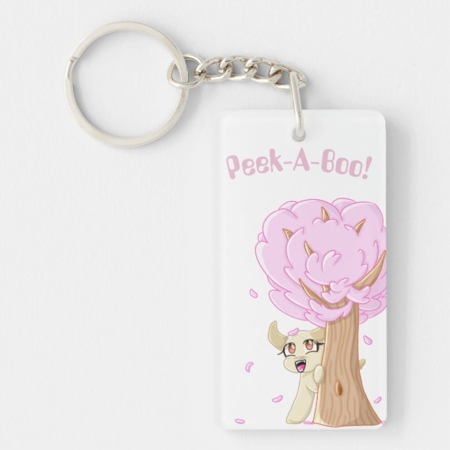 Peek-A-Boo Puppy Keychain! Keychain (Front)