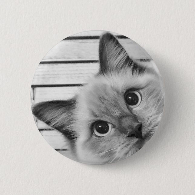 Peek-a-boo Ragdoll 2 Inch Round Button (Front)