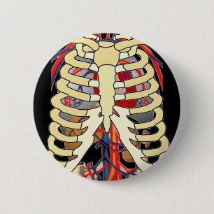 Peek a Boo Ribcage 2 Inch Round Button