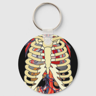 Peek a Boo Ribcage Keychain