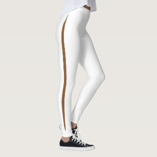 Peek-a-boo Side Stripe Dark Brown Black Skin Flesh Leggings