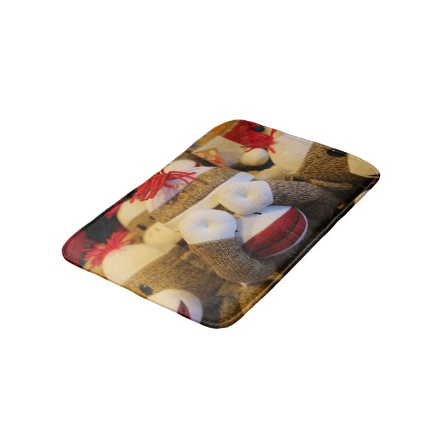 Peek-a-boo Sock Monkey Bath Mat (Angled)