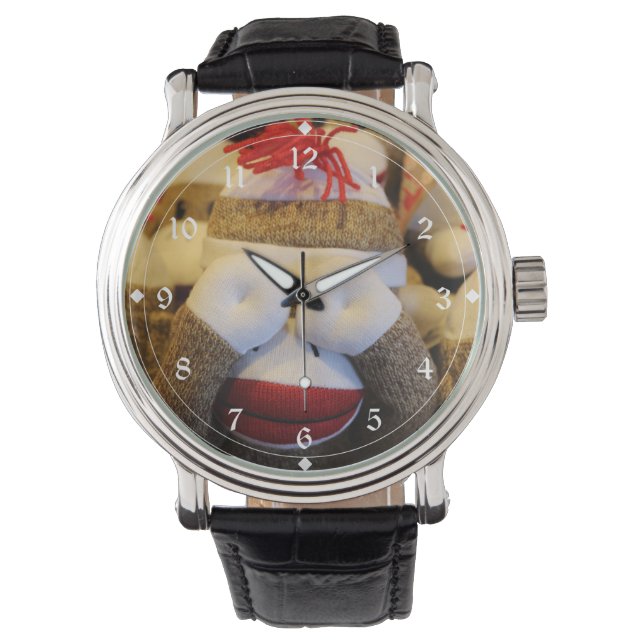 Peek-a-boo Sock Monkey Watch (Front)