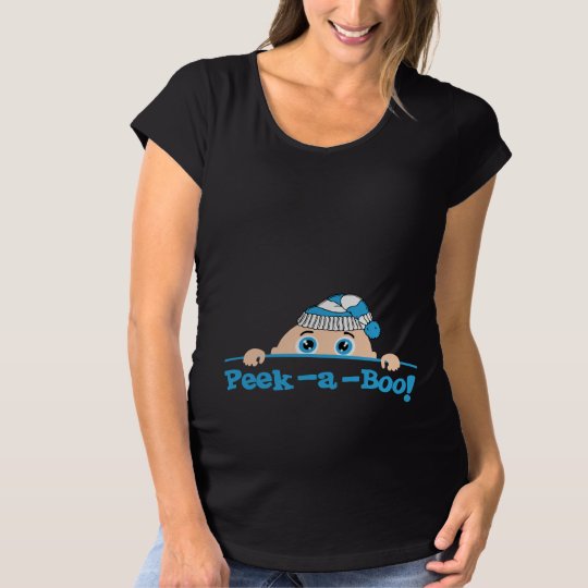 Peek a Boo Winter Maternity T-Shirt