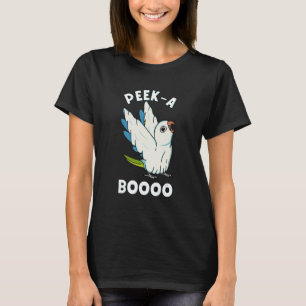 Peek-A-Boooo Ghost Parrot I Green Monk Parakeet Qu T-Shirt
