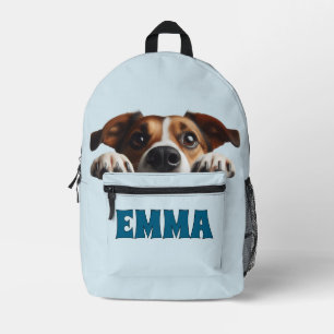 Peek a Pup Printed Backpack