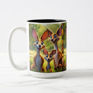 Peek-a-Roo: Baby Kangaroo Delight Two-Tone Coffee Mug