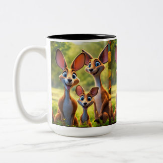 Peek-a-Roo: Baby Kangaroo Delight Two-Tone Coffee Mug