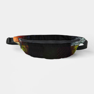 Peek Abstract Glitch Art Digital Distortion Grid Fanny Pack