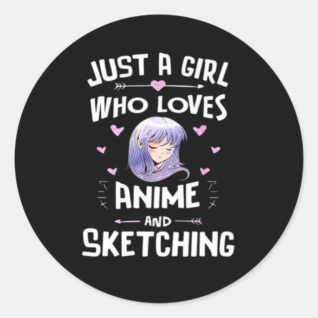 Peekabo Anime Classic Round Sticker (Front)