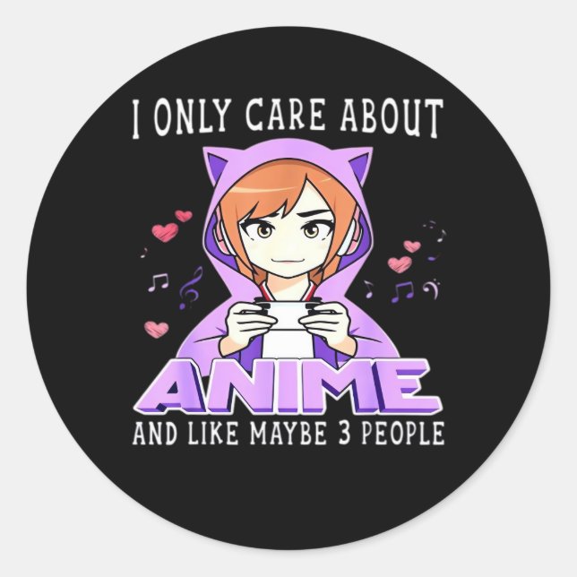 Peekabo Anime Manga Classic Round Sticker (Front)