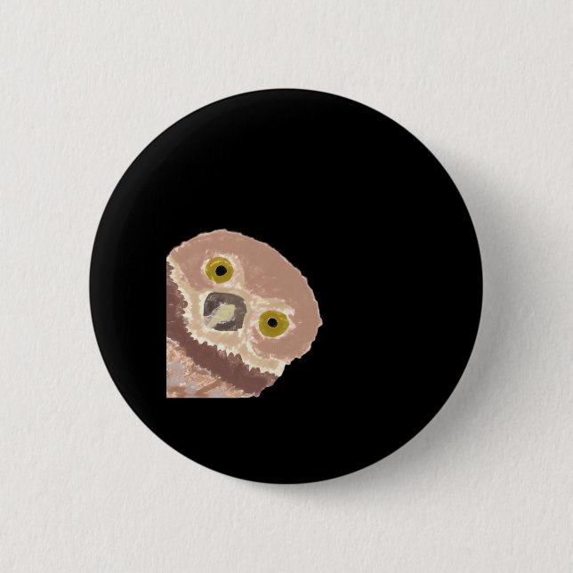 Peekabo Funny Design For Halloween 2 Inch Round Button (Front)