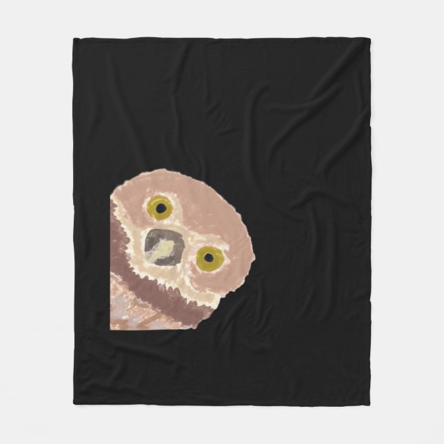 Peekabo Funny Design For Halloween Fleece Blanket (Front)