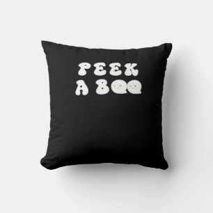 Peekabo Funny Halloween Throw Pillow