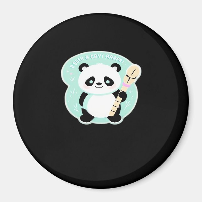 Peekabo Panda Magnet (Front)