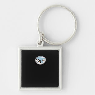 Peekabo Penguins Keychain