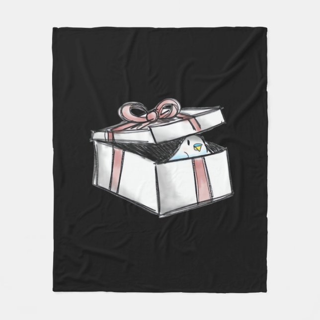 Peekabo Present Fleece Blanket (Front)