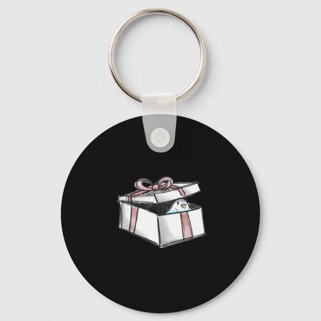 Peekabo Present Keychain (Front)