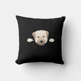 Peekabo Pup Throw Pillow