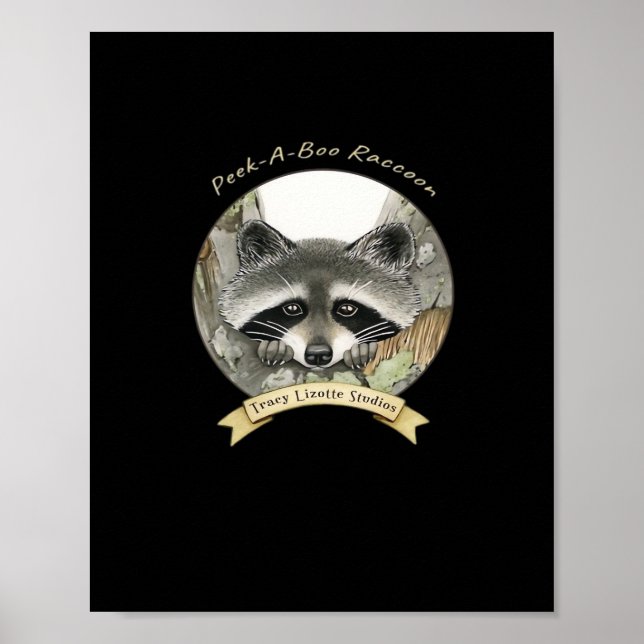 Peekabo Raccoon Poster (Front)