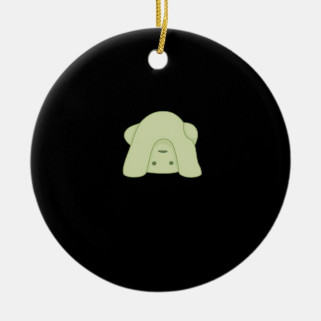 Peekabo Smiski Ceramic Ornament (Front)