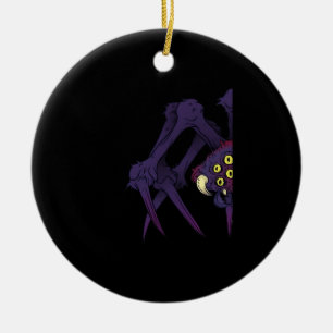 Peekabo Spider Ceramic Ornament