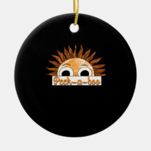 Peekabo Sunshine Ceramic Ornament
