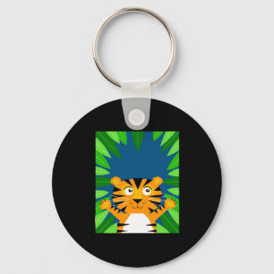 Peekabo Tiger Keychain
