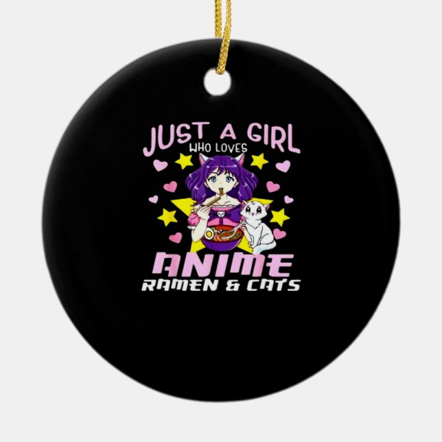 Peekaboo Anime Chibi Ceramic Ornament (Front)
