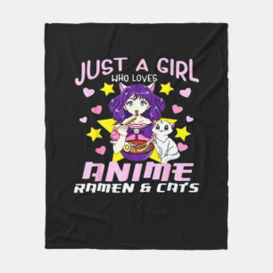Peekaboo Anime Chibi Fleece Blanket