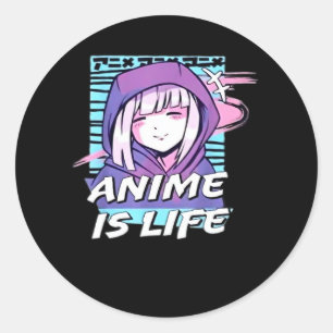 Peekaboo Anime Funny Classic Round Sticker
