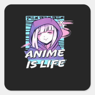 Peekaboo Anime Funny Square Sticker