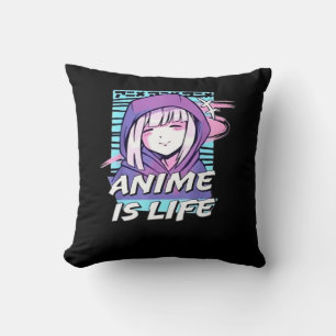 Peekaboo Anime Funny Throw Pillow