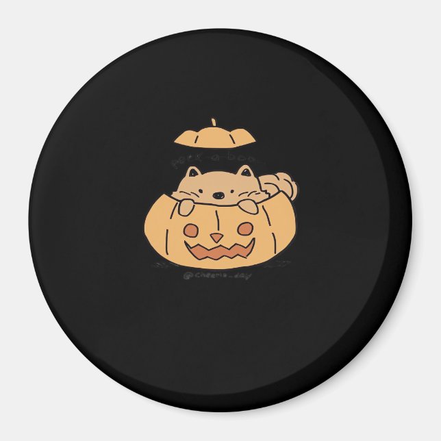 Peekaboo Autumn Vibes Magnet (Front)