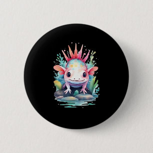 Peekaboo Axolotl 2 Inch Round Button