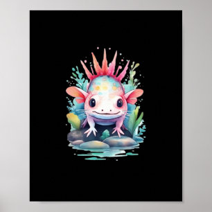 Peekaboo Axolotl Poster