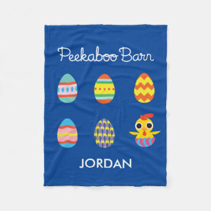 Peekaboo Barn Easter   Easter Eggs Fleece Blanket