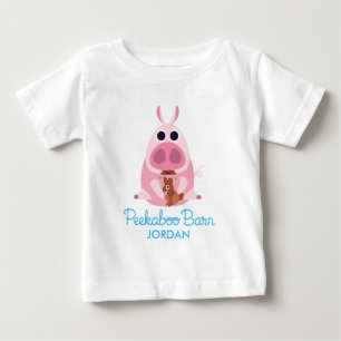 Peekaboo Barn Easter Leary the Pig 2 Baby T-Shirt